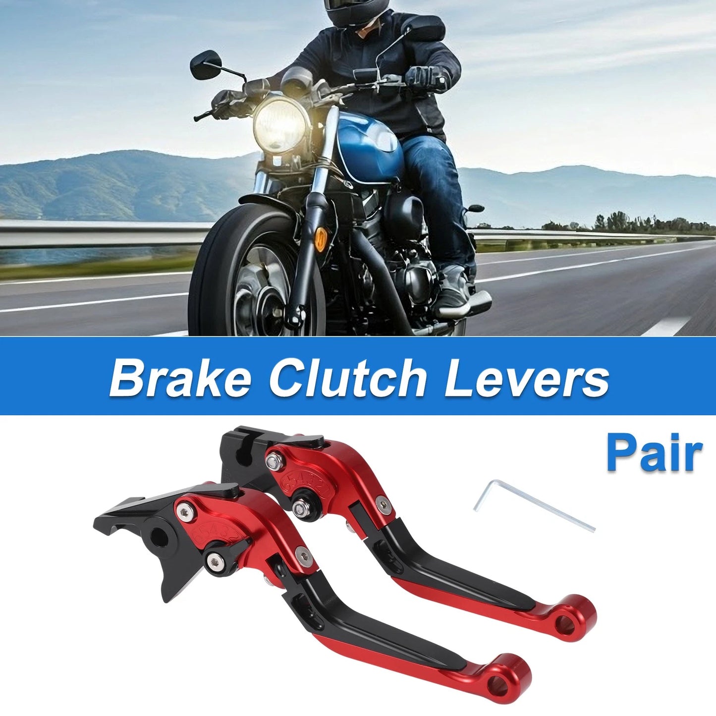 2 x Adjustable Short Long Brake Clutch Levers for Yamaha YZF R1 (2002–2003)