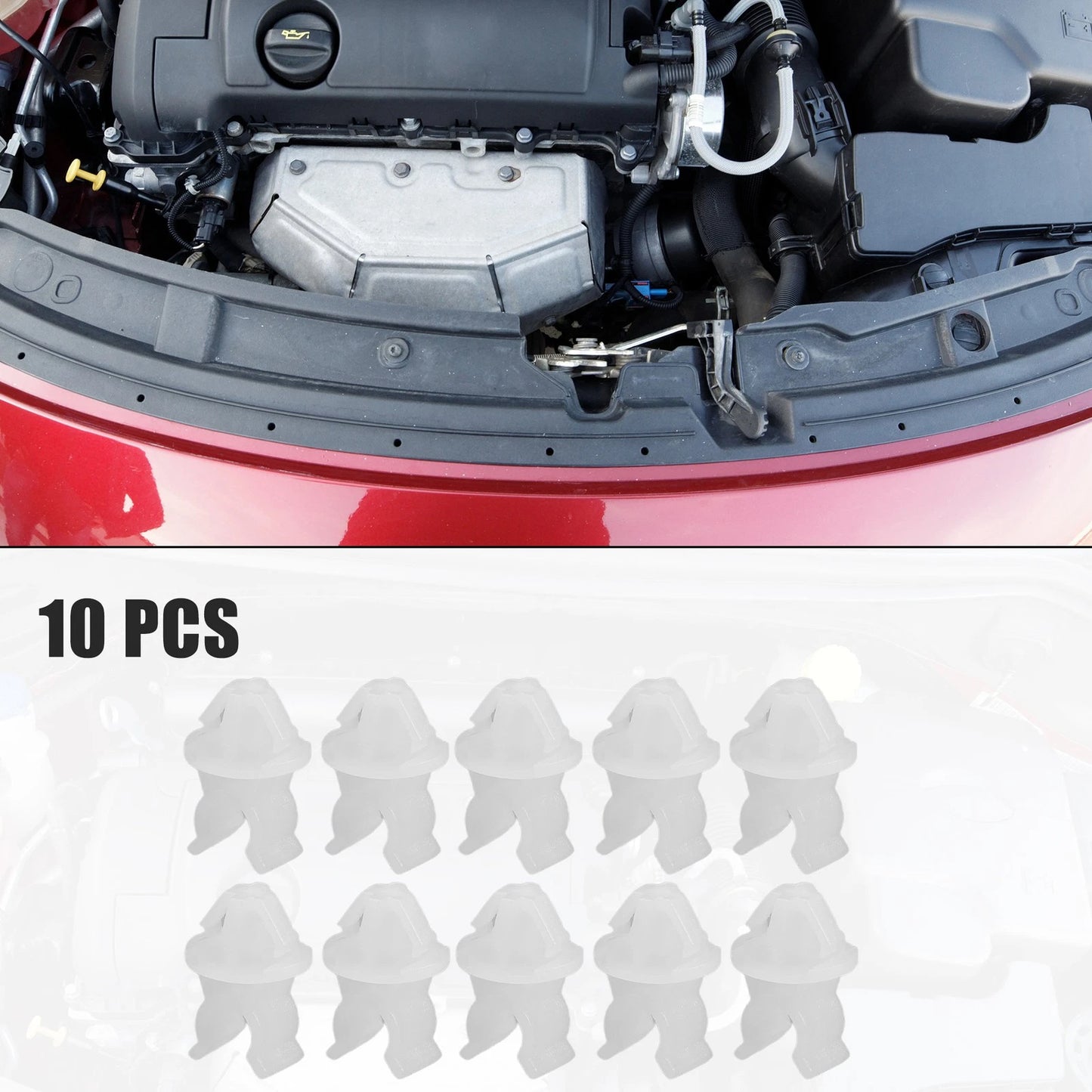 10 Pcs Car Hood Prop Rod Clip Retainer for Honda Prelude (1992 - 2001)