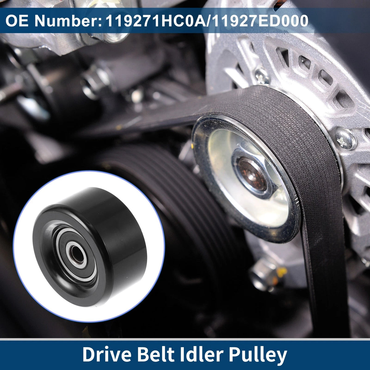 Drive Belt Idler Pulley for Toyota Highlander (2008-2019) 1 Pc