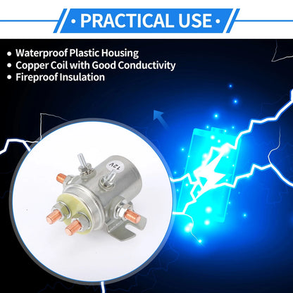 Solenoid Relay 12V 150A 6-Terminal for Golf Cart Marine Boat