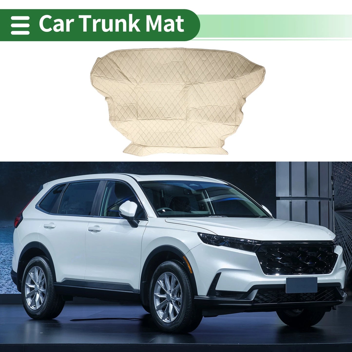 Heightened Edge Cargo Liner Trunk Mat for Honda CR-V (2002-2006) Beige XPE