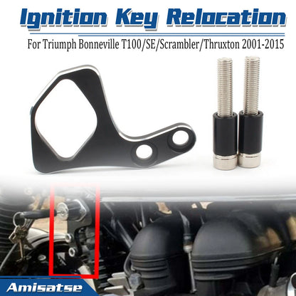 Ignition Key Relocation Bracket for Triumph Bonneville Thruxton (2001-2015)