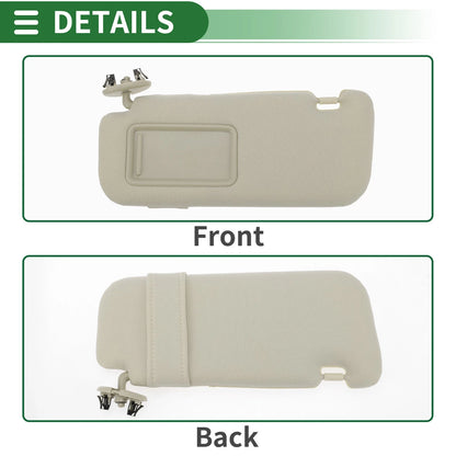 Left Sun Visor with Mirror for Toyota Corolla (2011-2013)