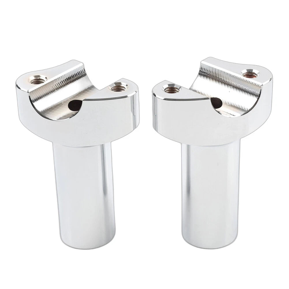3.5" Chrome Straight Handlebar Risers for Harley Dyna Sportster Softail