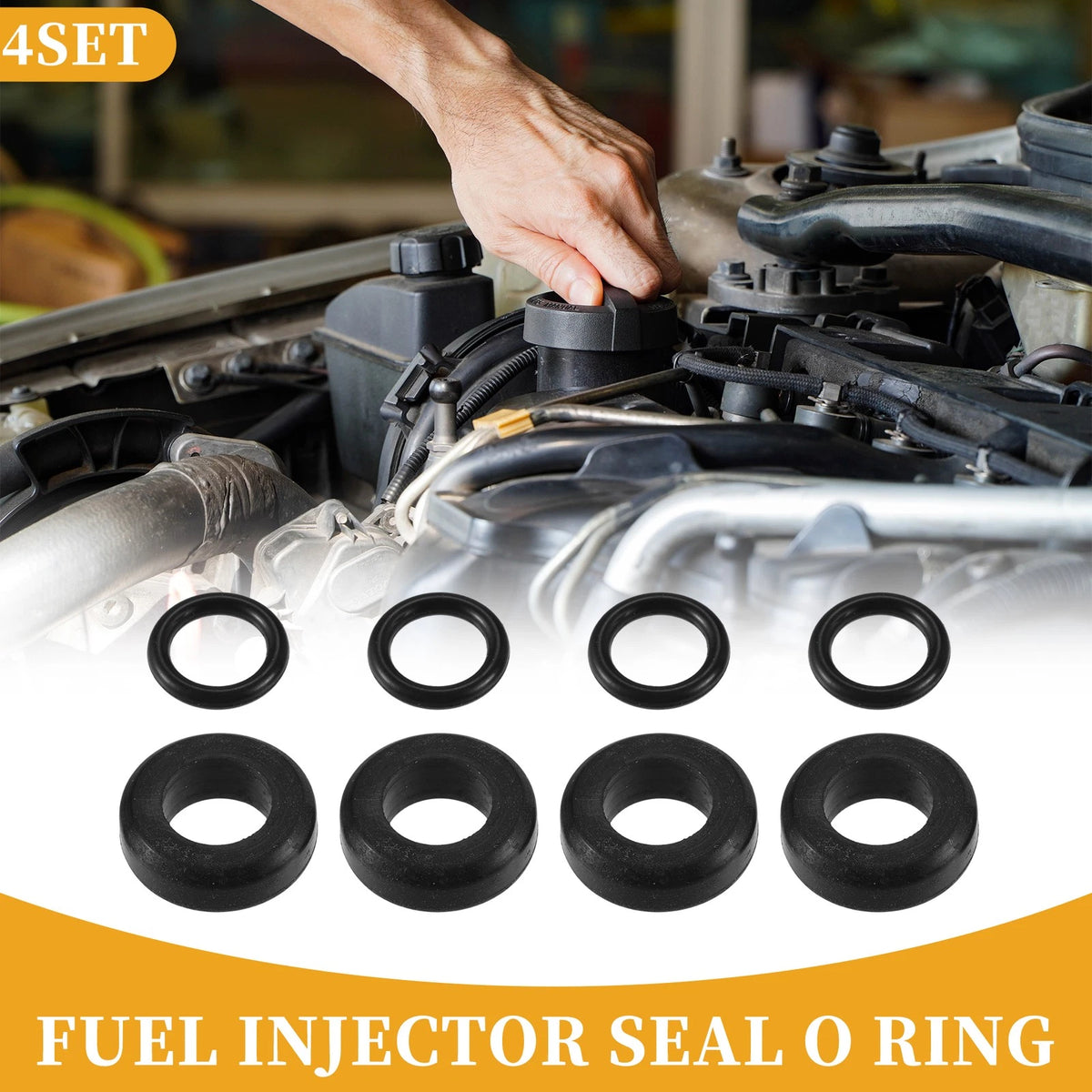 Fuel Injector O-Ring Seals 4 x for Ford F-Series
