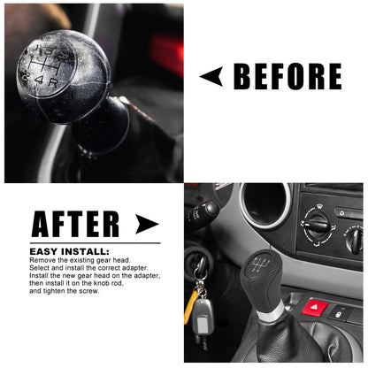 5 Speed Gear Shift Knob Head Black Silver Tone for BMW 1 Series (2004-2013)