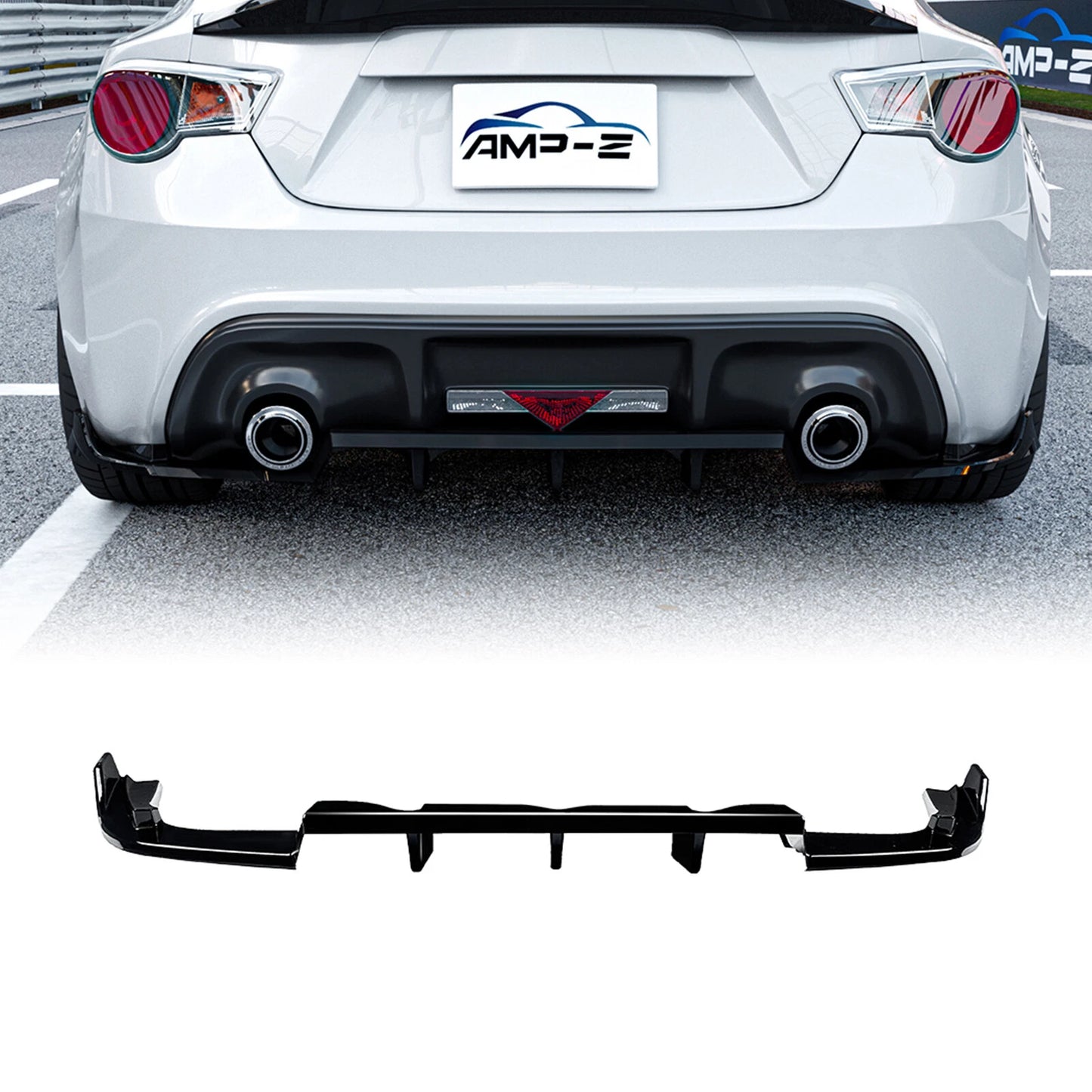 1x Gloss Black Rear Diffuser Lip for Subaru BRZ/Scion FR-S (2013-2020)