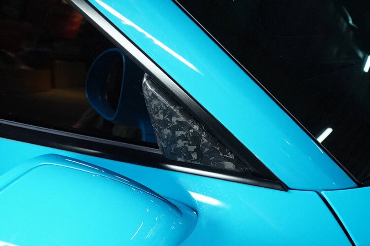 Real Carbon Fiber Door A Pillar Cover Trim Fit For Porsche 718 911 2016-2020