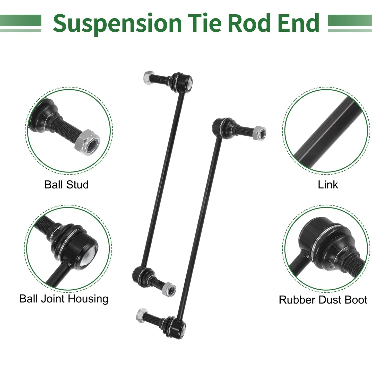 6pcs Front Suspension Tie Rod Ends for Ford Explorer (2002-2010)