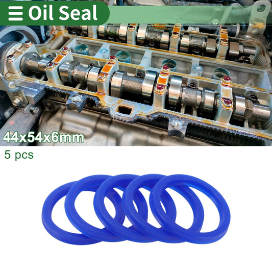Oil Seal Rotary Shaft Seal TPU 44x54x6mm High Pressure Blue 5 Pcs