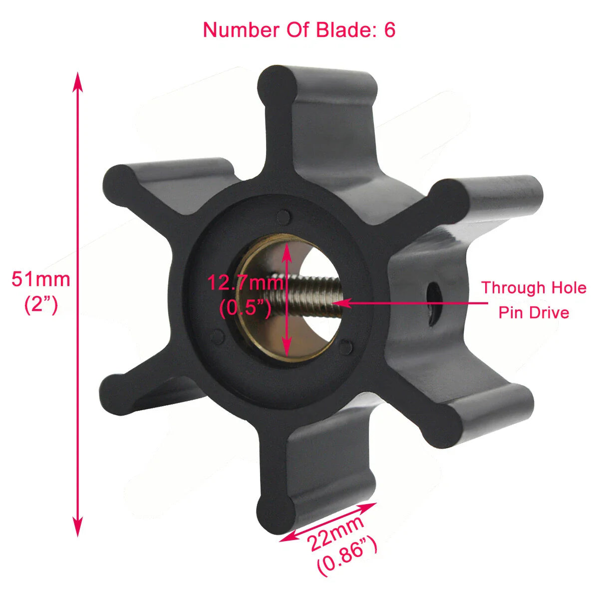 Flexible Impeller Kit for JABSCO Johnson 500116/09-1026B/24880194