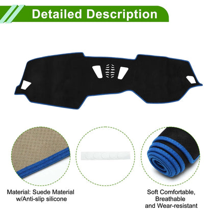 Dashboard Cover Mat for BMW 4 Series 2021-2024 Sun Protector Pad Black Blue
