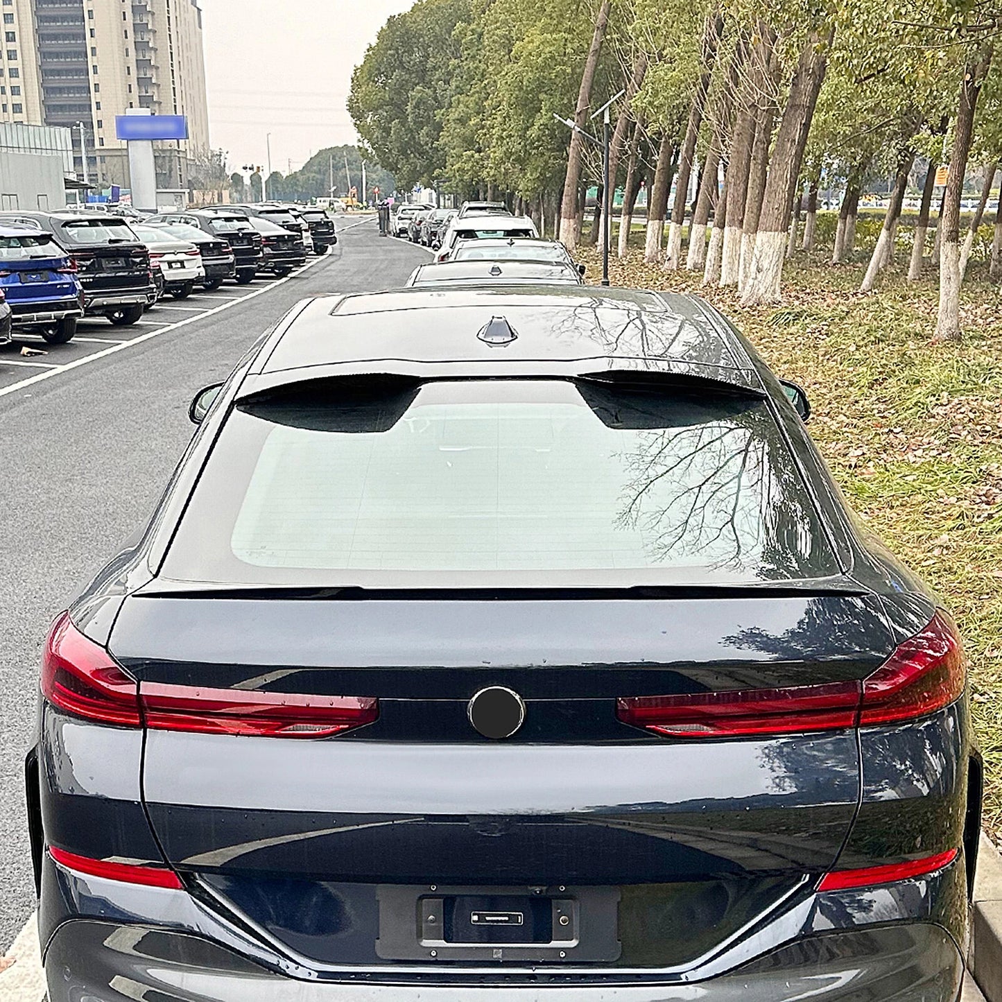 2 x Rear Boot Spoiler Lip for BMW X6 G06 (2019-2024) Carbon Fiber Look