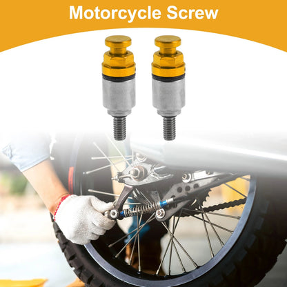 2 x Screw M4x0.7 Fork Air Bleeder Valve Metal Gold Tone for Motorcycle