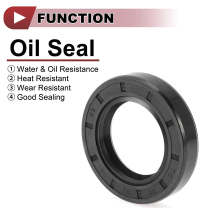 Rotary Shaft Seal 32x52x10mm Oil Seal Nitrile 70 Durometer Rubber 5 Pcs