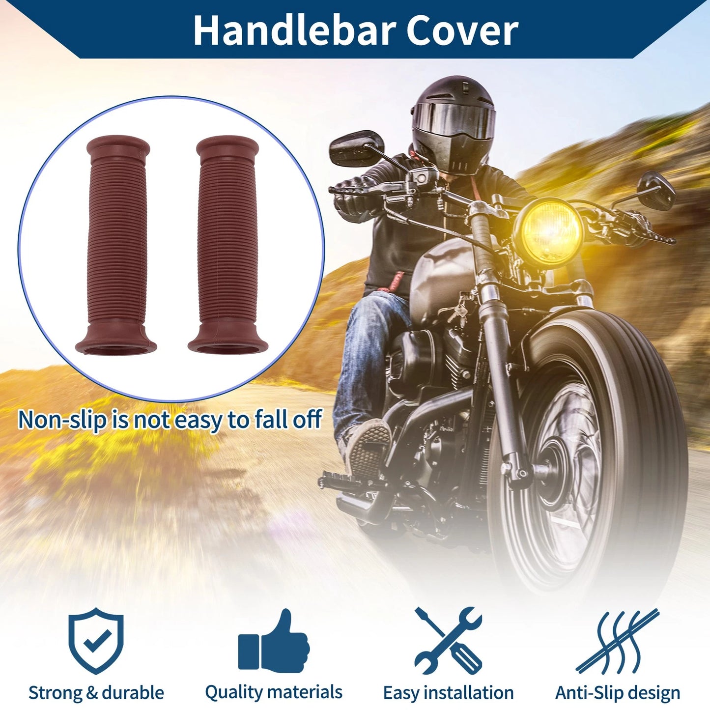 7/8" 22mm Hand Grip Cover for Motorcycle