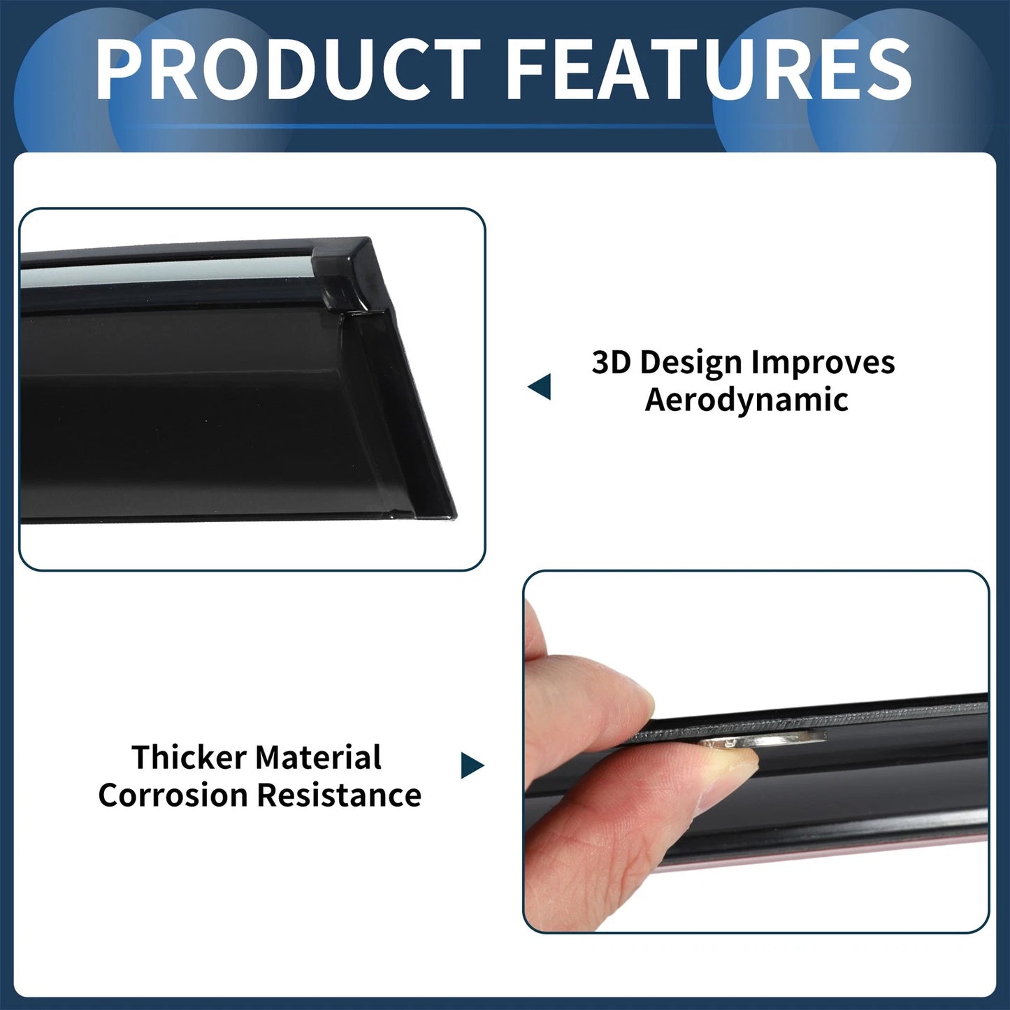 Window Deflectors for Chevrolet Cruze (2011-2011) Side Window Visors Black