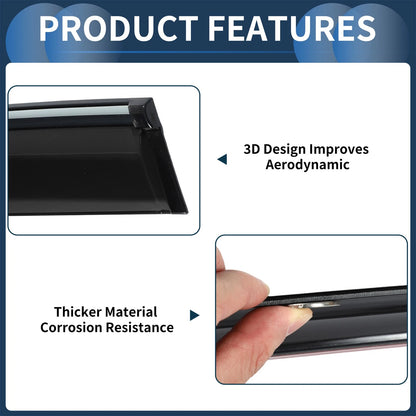 Window Deflectors for Chevrolet Cruze (2011-2011) Side Window Visors Black