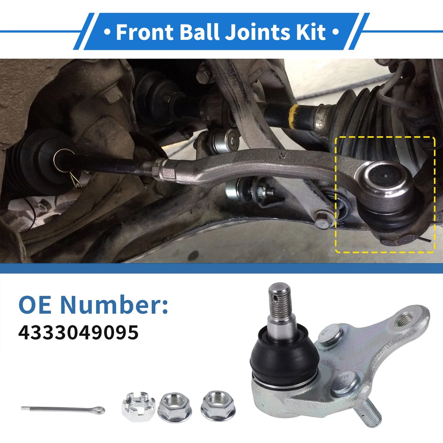 2 x Front Lower Ball Joints for Toyota Camry (2017–2022)