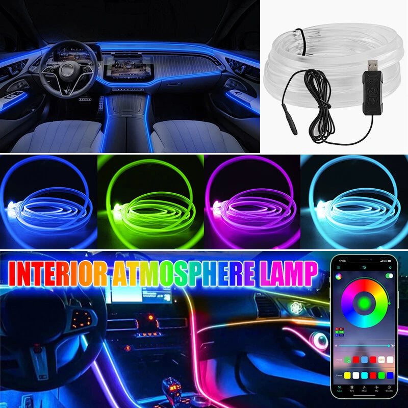 RGB LED Ambient Light Strip for Car Interior - APP Control USB