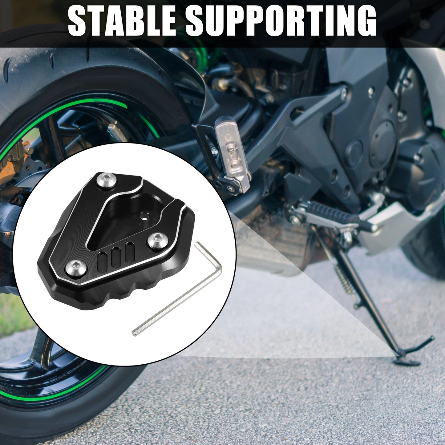 Aluminum Alloy Motorcycle Kickstand Pad for BMW S1000RR (2019-2023)