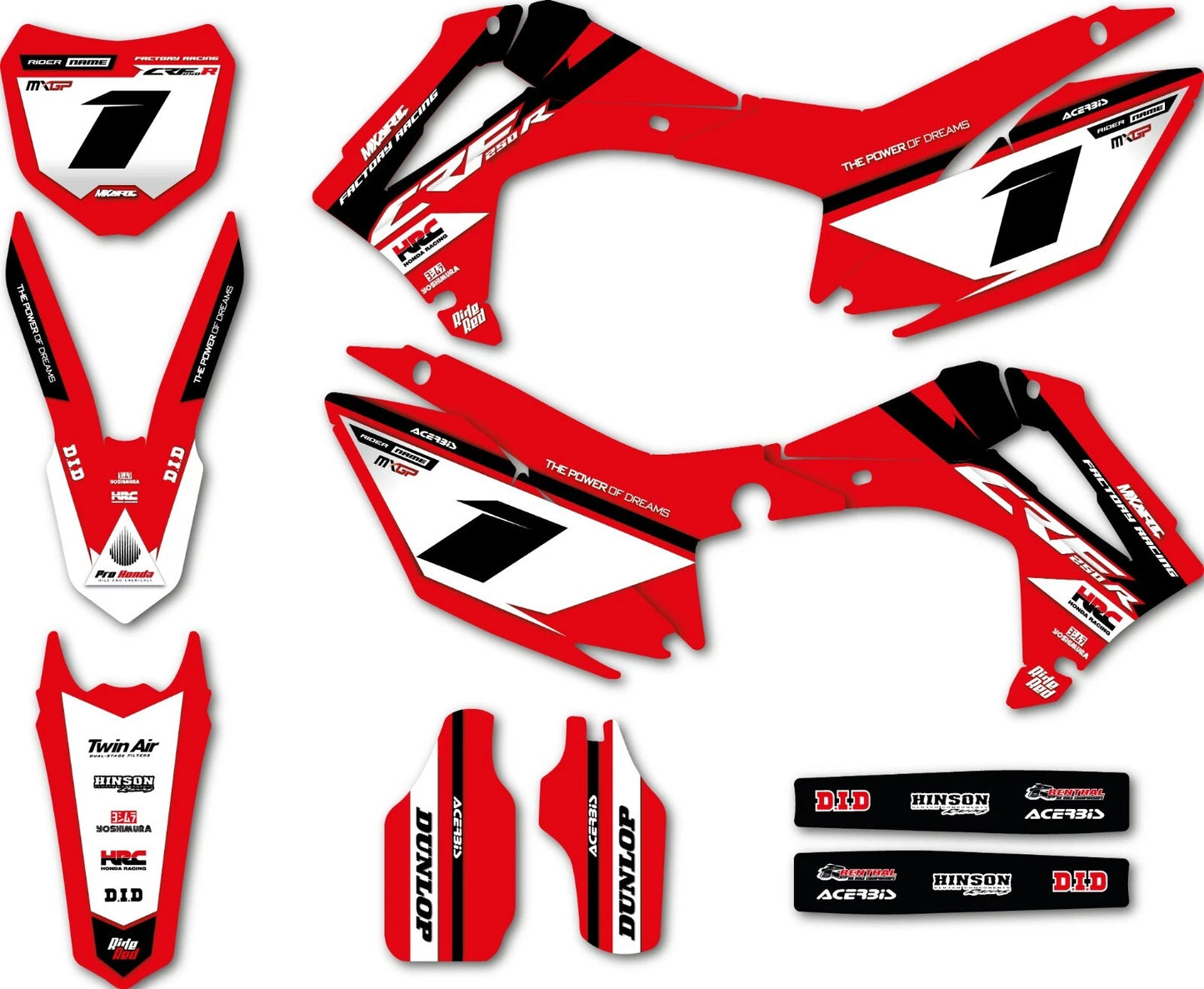 Full Custom Graphic Kit for Honda CRF250R (2014-2017)