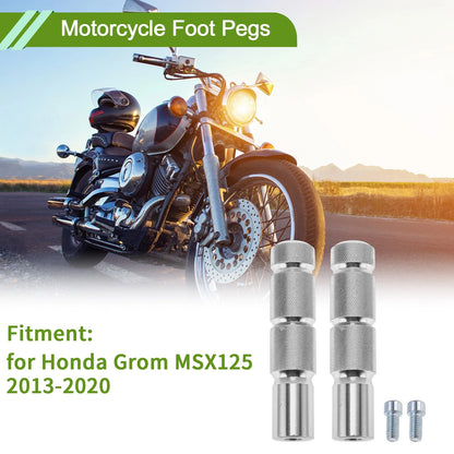 2 x Foot Pegs for Honda Grom MSX125 Front Pedal Aluminum Alloy (2013–2020)