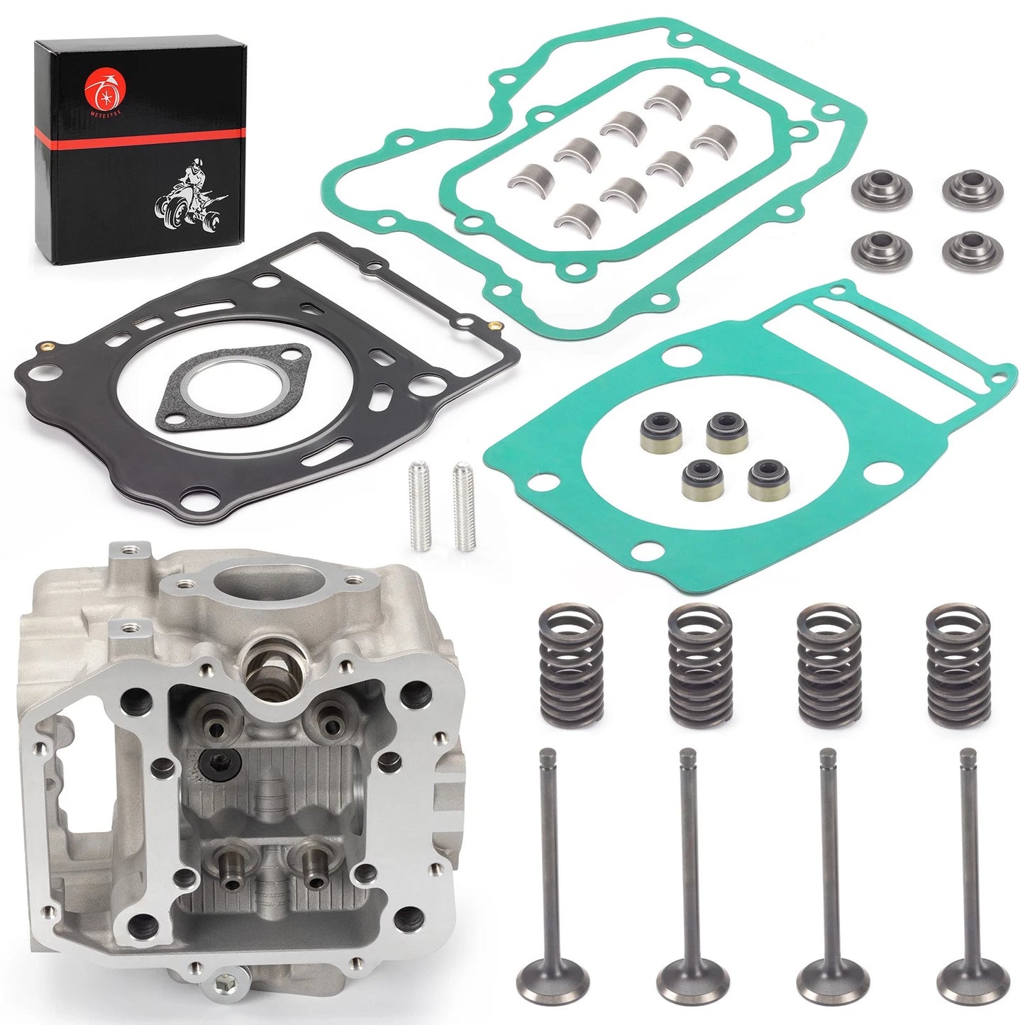 Engine Cylinder Head + Valve Kit for Polaris Magnum/Ranger/Sportsman 400-500
