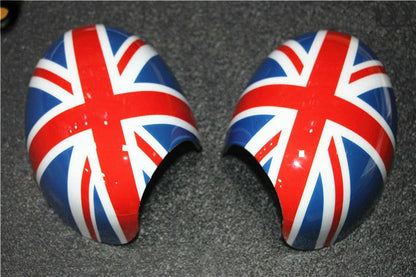 Union Jack Side Mirror Cover Cap Manual Folding For MINI Cooper R55 R60 R56