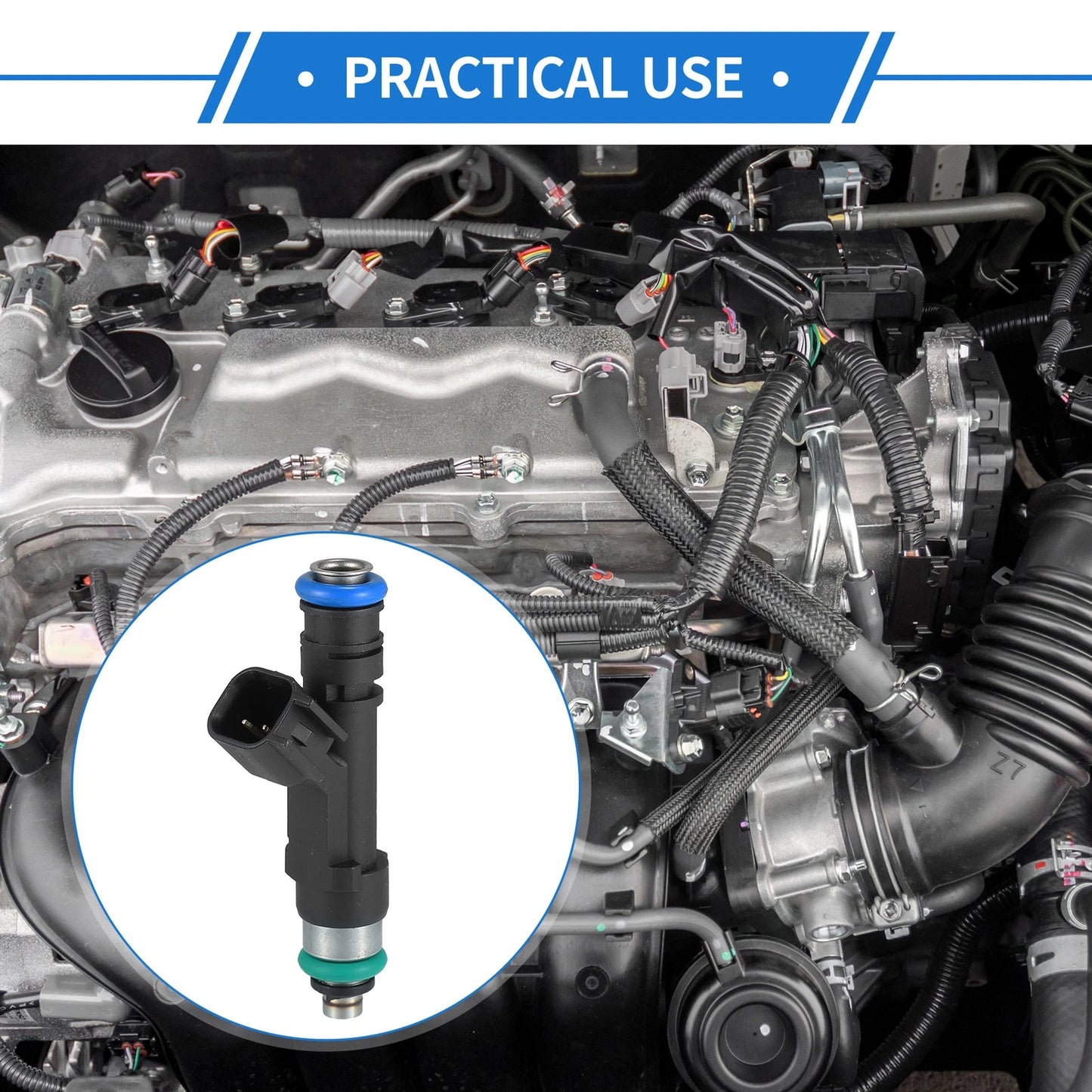 Fuel Injectors 6x 3.7L Black for Dodge Ram 1500 (2004-2010)