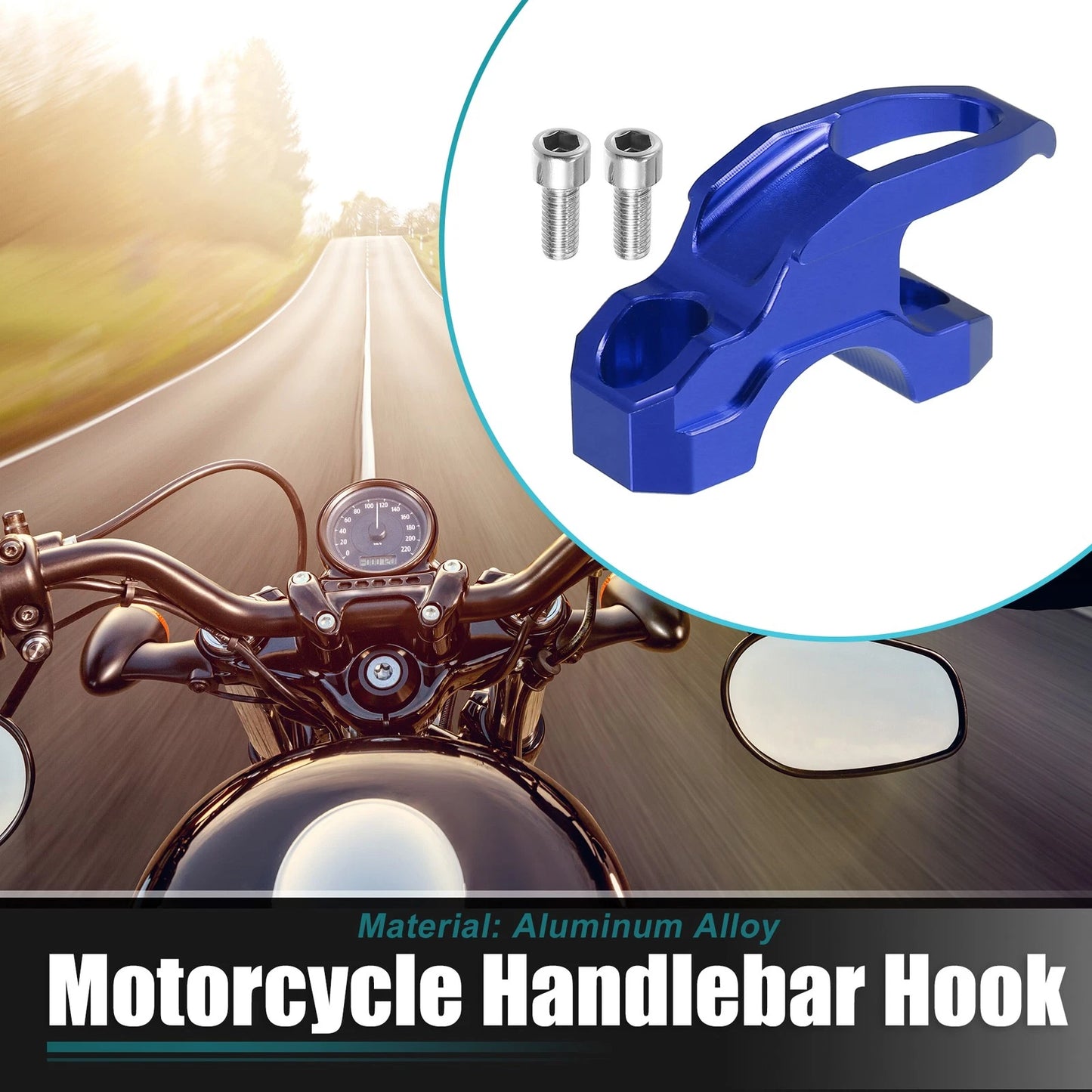 1 Set Handlebar Hook Blue with Screws for Honda PCX160 (2012–2023)