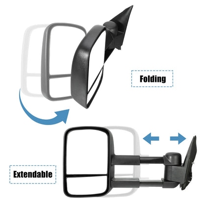 Pair Tow Mirrors for Chevy Silverado Avalanche Suburban GMC Cadillac