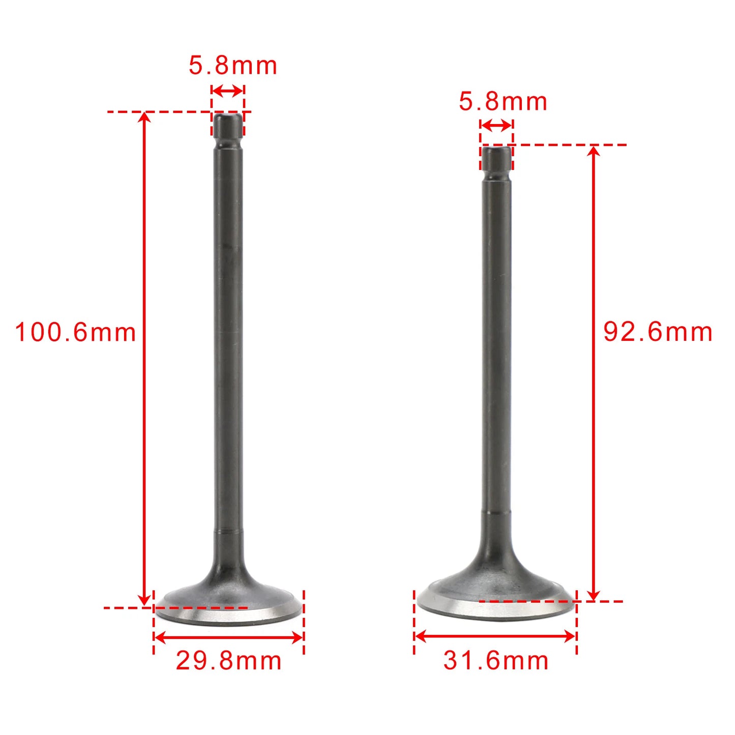 Exhaust & Intake Valve Kit for Yamaha YFM 660 Raptor/Grizzly (2001-2008)