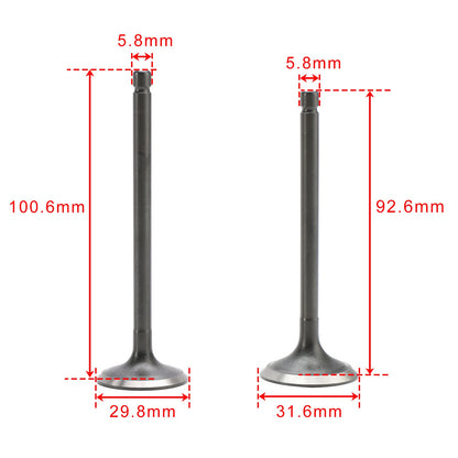 Exhaust & Intake Valve Kit for Yamaha YFM 660 Raptor/Grizzly (2001-2008)