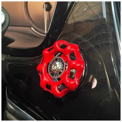 Red Car Interior Central Control Knob Water Valve Button Cover Decor (1 pc)