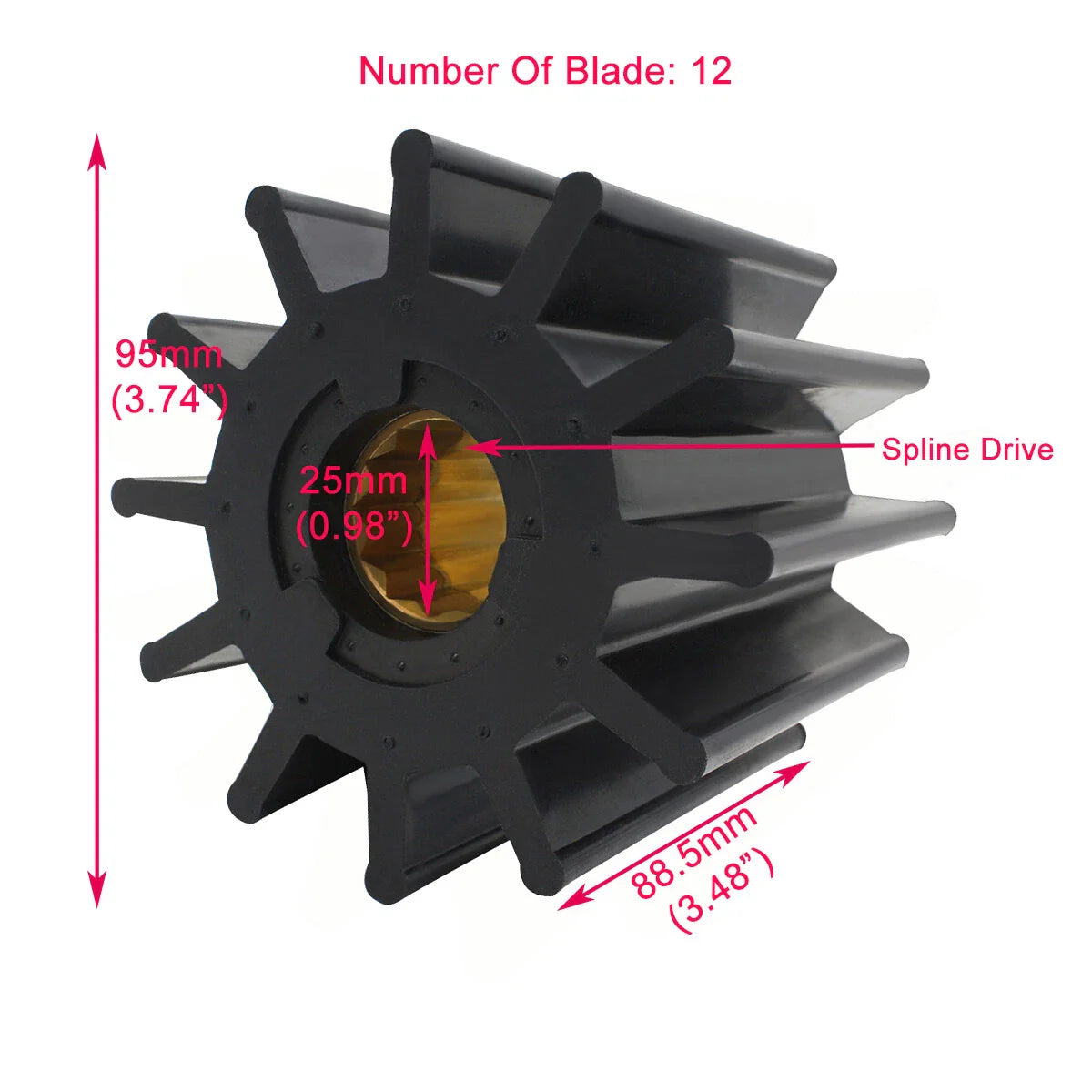 Raw Sea Water Pump Impeller Repair Kit for Jabsco, Caterpillar