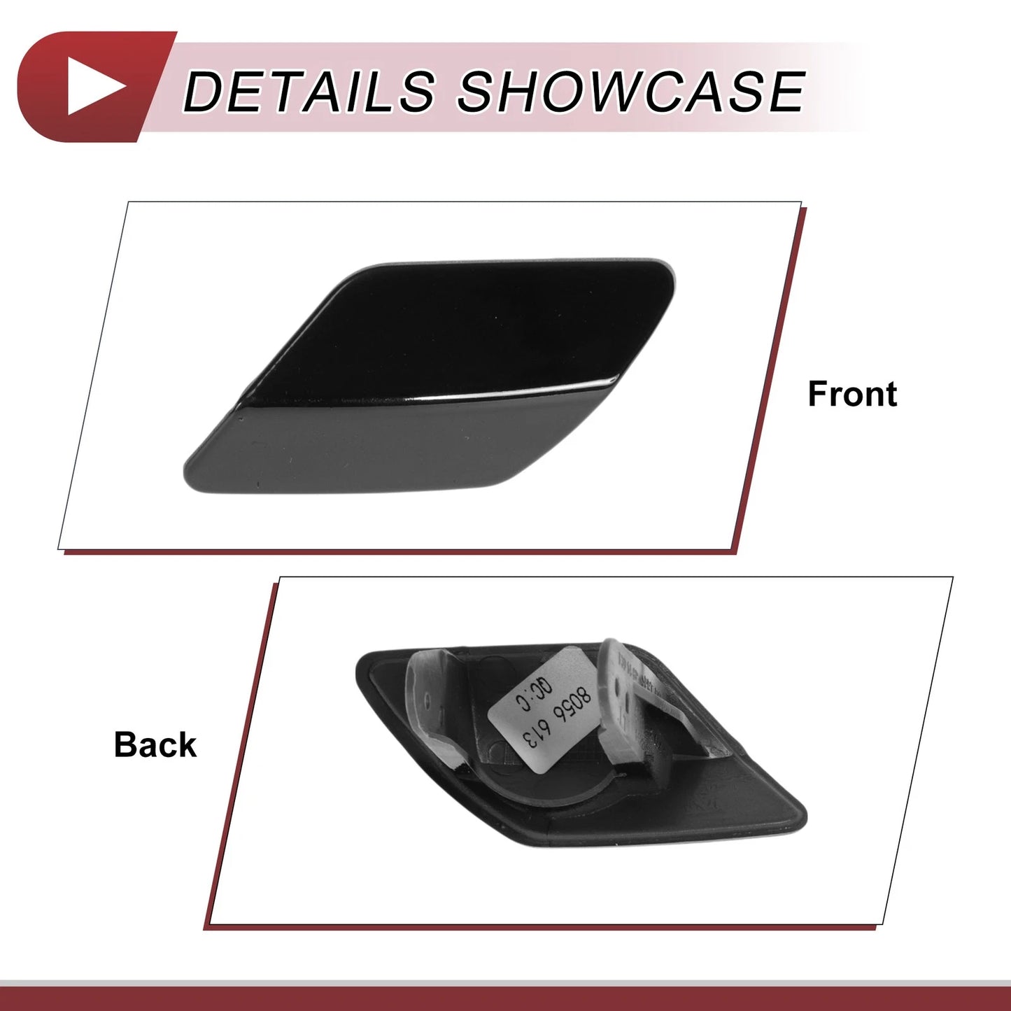 Front Left Bumper Trim Nozzle Cover for BMW 320i (2006-2013)