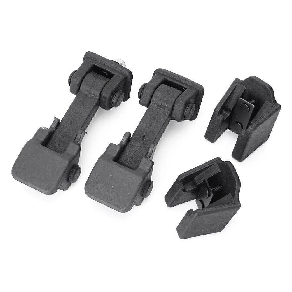 Hood Latch Lock Catch Mount Kit for Jeep Wrangler JK (2007-2017)  Black