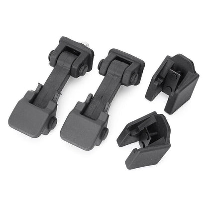 Hood Latch Lock Catch Mount Kit for Jeep Wrangler JK (2007-2017)  Black