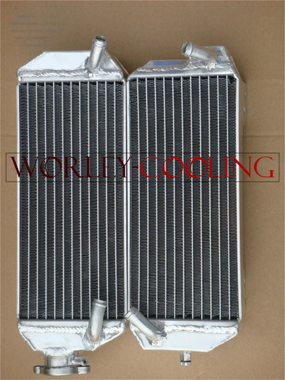 Aluminum Radiator for Suzuki DRZ400E (2000-2004) with Blue Hoses
