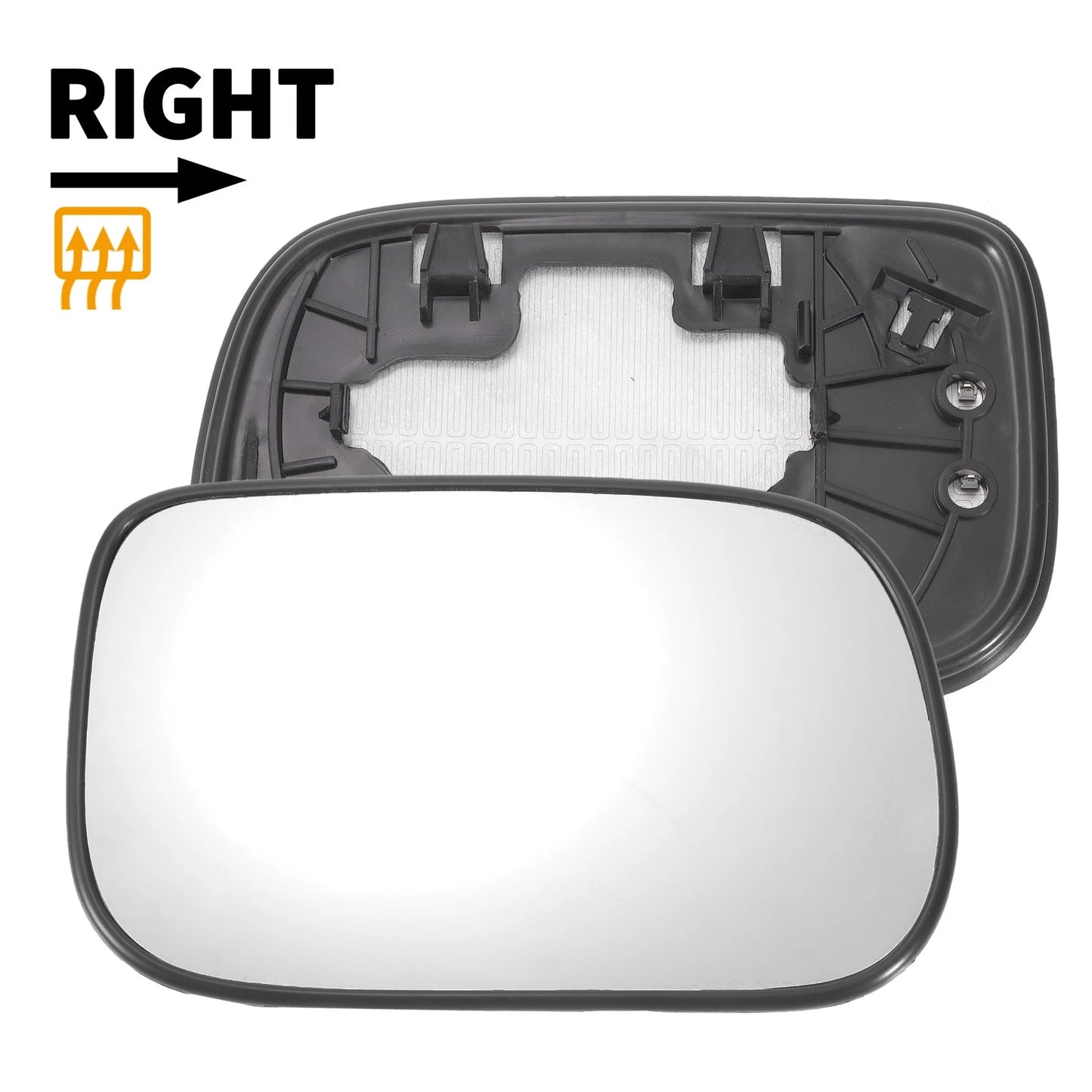 Right Side Heated White Mirror Glass for Honda Civic (2001-2005)