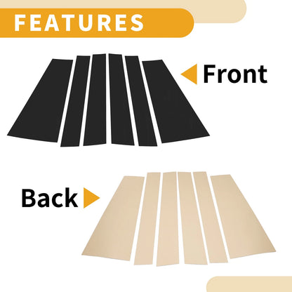 6 x Door Pillar Window Trim for Toyota Sienta (2022–2024)