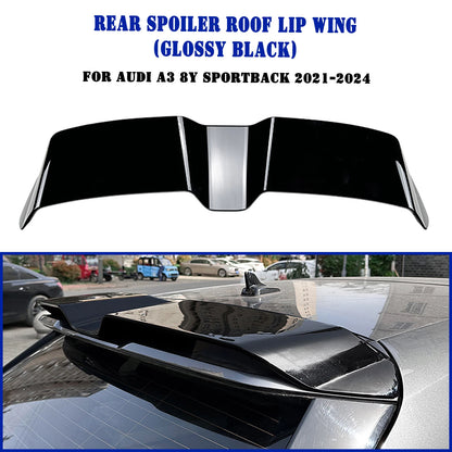 Rear Boot Spoiler for Audi A3 8Y Sportback (2021-2024) Gloss Black