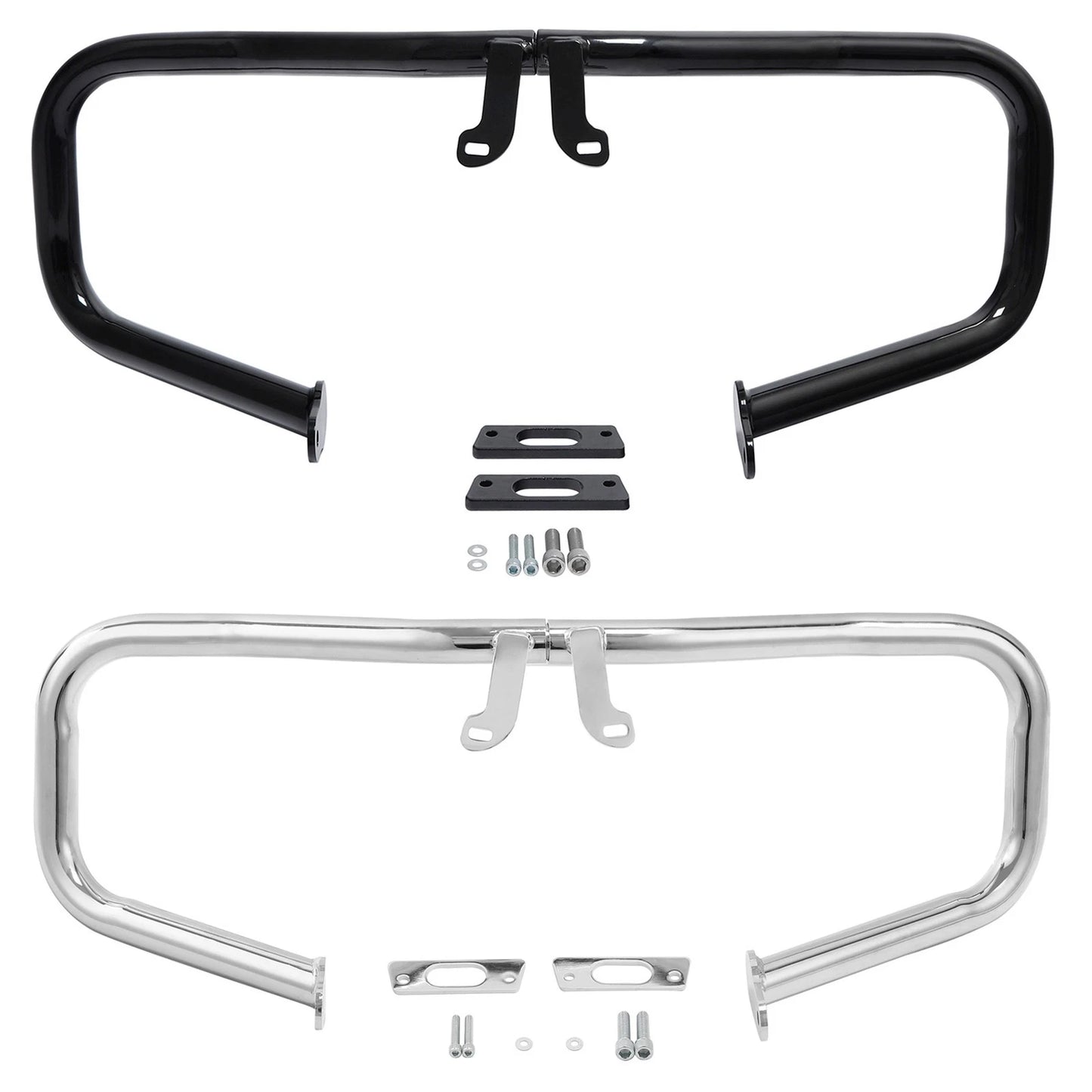 Engine Guard Chopped Black/Chrome Crash Bar for Harley Touring (2014-2024)