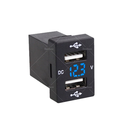 DUAL USB CHARGER + VOLT METER for Toyota Hilux, Prado, Camry (2010-2023)