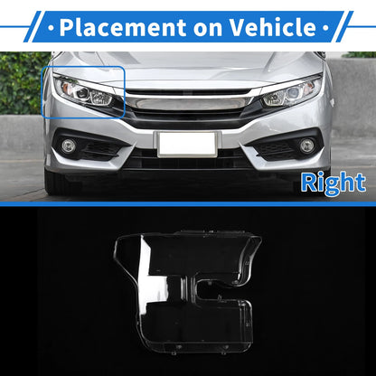 Car Front Right Headlight Lens Cover for Ford F-150 (2015-2017)