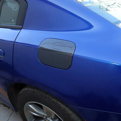 Carbon Fiber Door Fuel Tank Gas Cap Cover Trim for Dodge Charger (2015-2023)