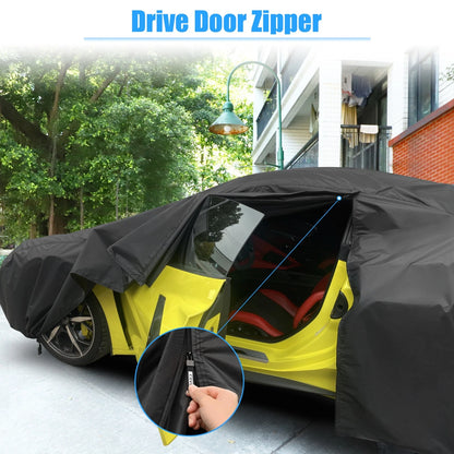 Waterproof Car Cover for Chevrolet Corvette C4 Black with Zipper (1984-1996)