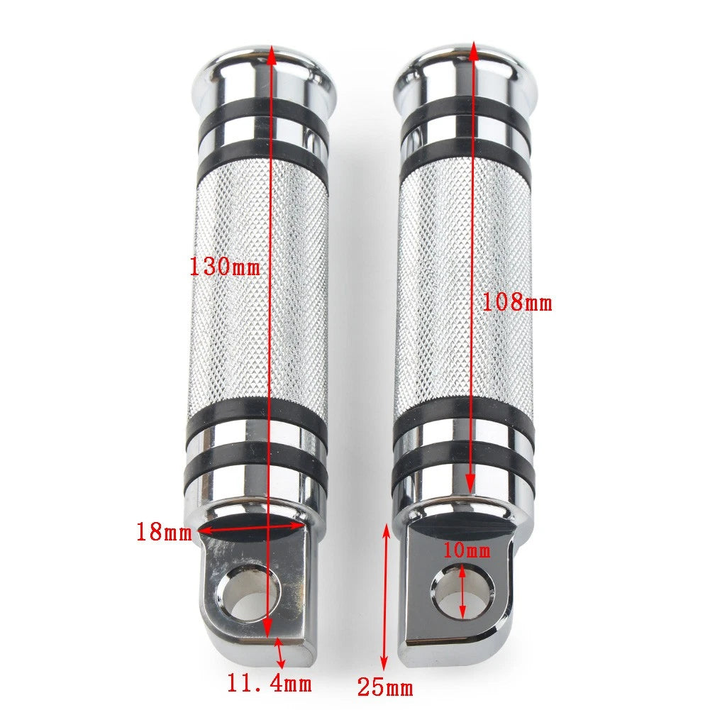 Chrome Aluminum H-D Male Mount Footpegs Footrests for Harley Davidson
