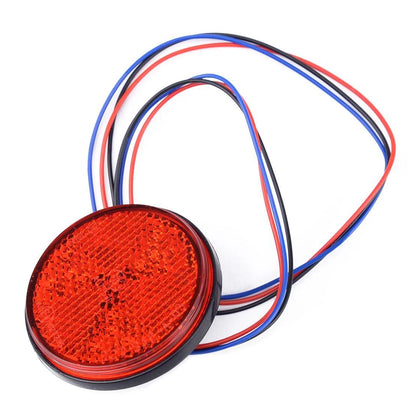 24 LED Round Red Tail Brake Stop Light Lamps for Car Trailer Truck